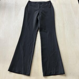 Vintage Dress Pants Womens 7 Black Bootcut Flat Front Pockets Work Office Career